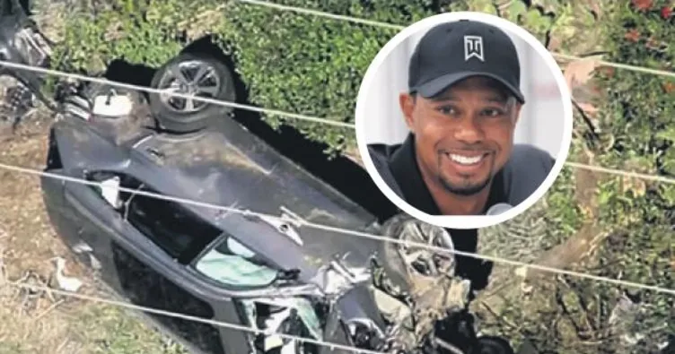 Tiger Woods’un aracı takla attı