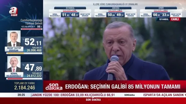 Son Dakika: Tarihi seçim, tarihi zafer! Başkan Erdoğan Kısıklı'da millete seslendi: Kazanan sadece Türkiye! | Video