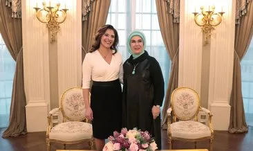 Emine Erdoğan, Peristera Baziana’yı kabul etti