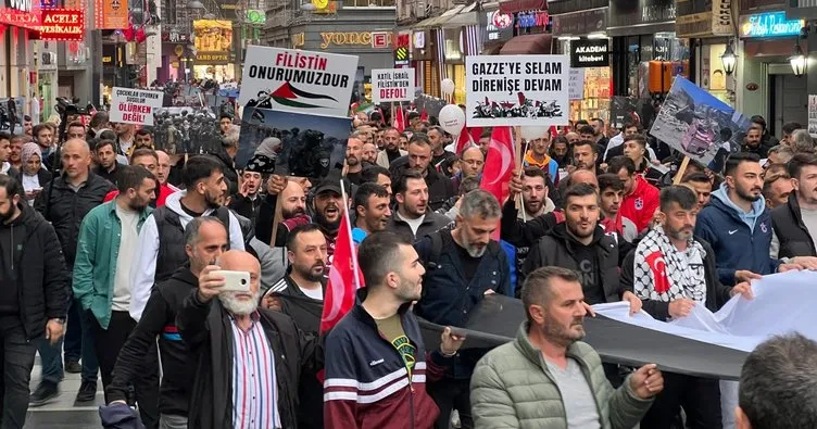 Trabzonspor taraftarları Filistin için tek yürek oldu