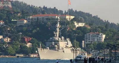 ABD savaş gemisinin İstanbul Boğazı’ndan geçişinde dikkat çeken detay