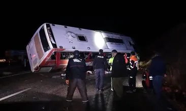 Kayseri’de otobüs devrildi: 38 yaralı!