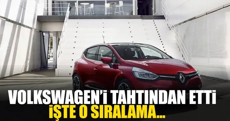 Volkswagen liderlik koltuğunu Renaultya kaptırdı