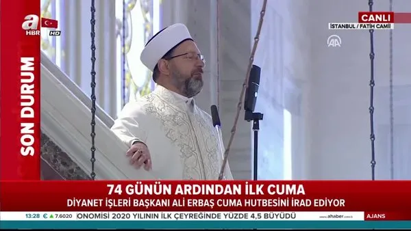 Diyanet İşleri Başkanı Ali Erbaş'tan Fatih Camii'nde Cuma Hutbesi | Video
