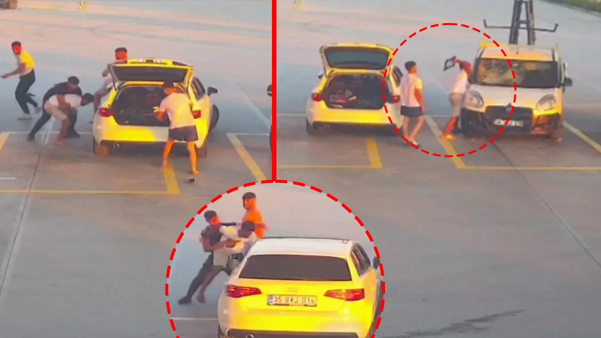 Aydın’da yol verme tartışması kavgaya dönüştü! Yumruklar tekmeler havada uçuştu: O anlar kamerada… Aydın’da yol verme tartışması kavgaya dönüştü! Yumruklar tekmeler havada uçuştu: O anlar kamerada…