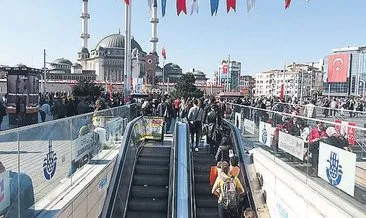 Taksim’de asansör ve yürüyen merdiven mağduriyeti bitmiyor #istanbul