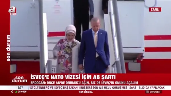 Son Dakika: Başkan Erdoğan NATO zirvesi için Vilnius'ta! | Video