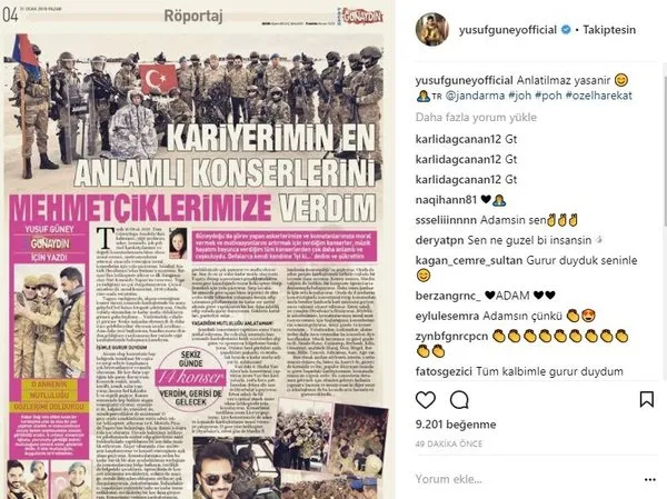 Ünlü isimlerin Instagram paylaşımları (21.01.2018)