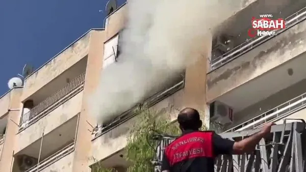 Şanlıurfa’da binanın 4. katında korkutan yangın | Video