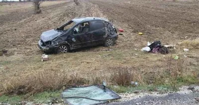 Tekirdağ'da otomobil takla atarak tarlaya devrildi! 1 ölü #tekirdag