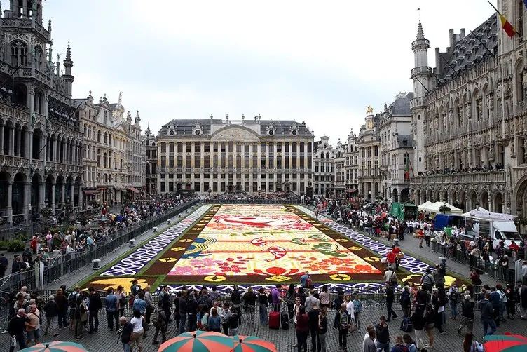 Brüksel’de çiçek halı