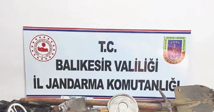 Kaçak kazı yapan 3 kişi yakalandı