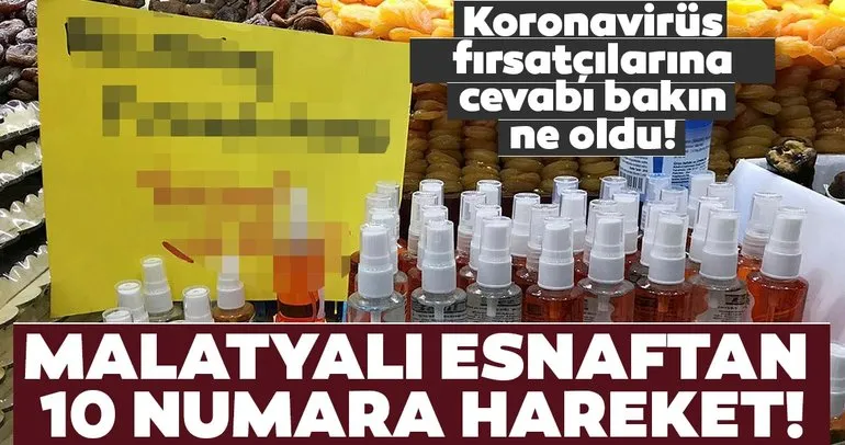 Corona virüs fırsatçılarını utandıracak haber! Malatyalı esnaftan 10 numara hareket