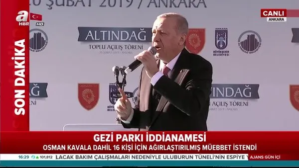 Cumhurbaşkanı Erdoğan, Ankara Altındağ'da toplu açılış töreninde önemli açıklamalarda bulundu