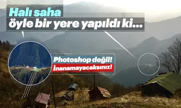 Bu halı saha görenleri heyecanlandırıyor!