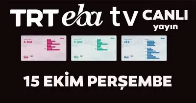 TRT EBA TV izle! 15 Ekim Perşembe Ortaokul, İlkokul, Lise dersleri ’Uzaktan Eğitim’ canlı yayın: EBA TV ders programı | Video