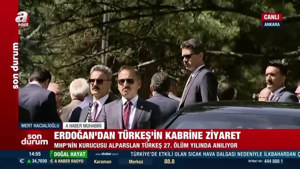 Başkan Erdoğan, Türkeş'in kabrini ziyaret etti | Video