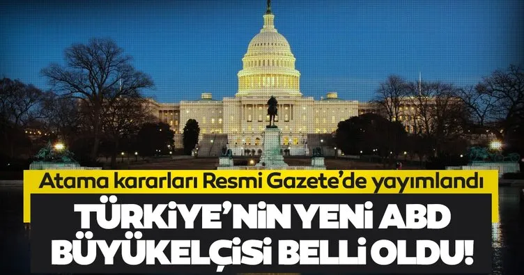 Türkiye’nin ABD Büyükelçisi Hasan Murat Mercan oldu