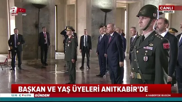 Cumhurbaşkanı Erdoğan ve Yüksek Askeri Şura Üyeleri Anıtkabir'de
