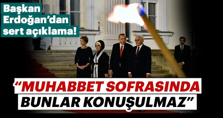 Almanya Cumhurbaşkanı Steinmeier, Erdoğan onuruna yemek verdi