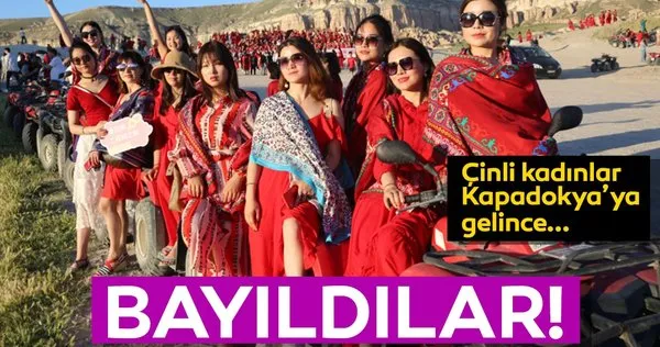 Türkiye tatili ile ödüllendirilen Çinli kadınlar Kapadokya'da