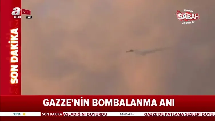 İşte Gazze'nin bombalanma anı!