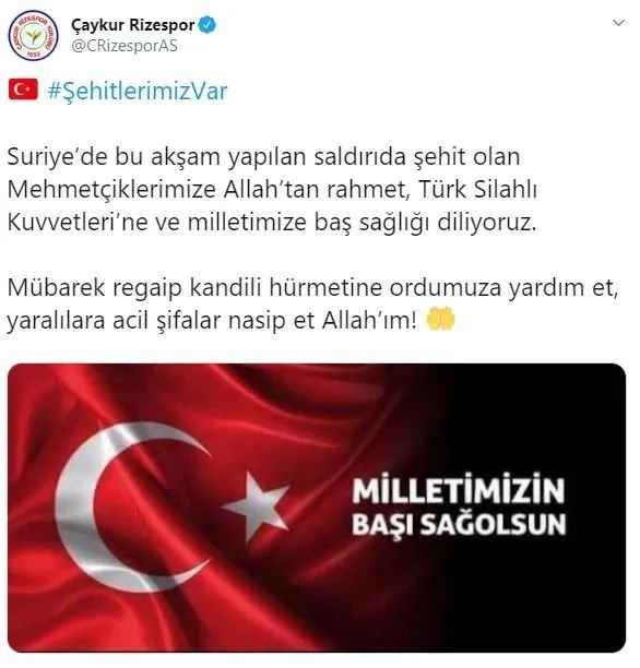 Spor camiası tek yürek! Başımız sağ olsun