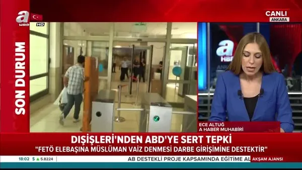 Dışişleri'nden ABD'ye sert tepki