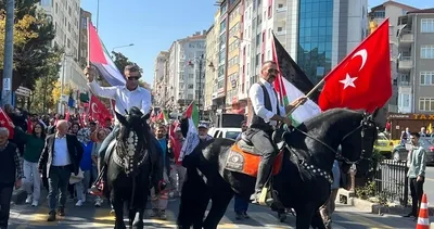 Binlerce kişi Filistin için yürüdü