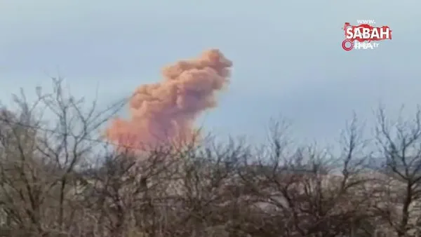 Rus ordusu Luhansk’da nitrik asit tankını vurdu | Video