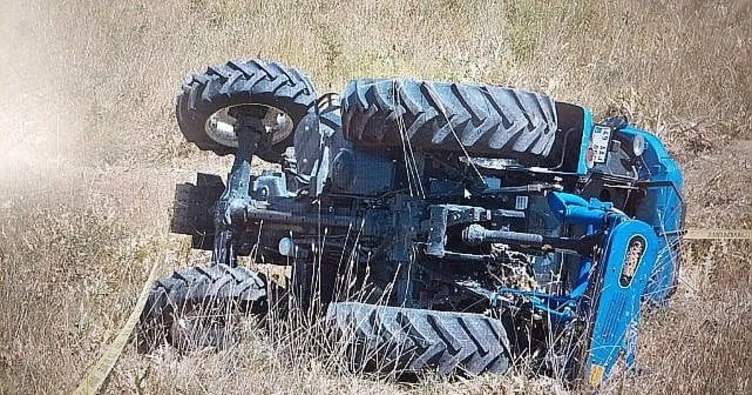 Traktörün altında kalan genç yaralandı