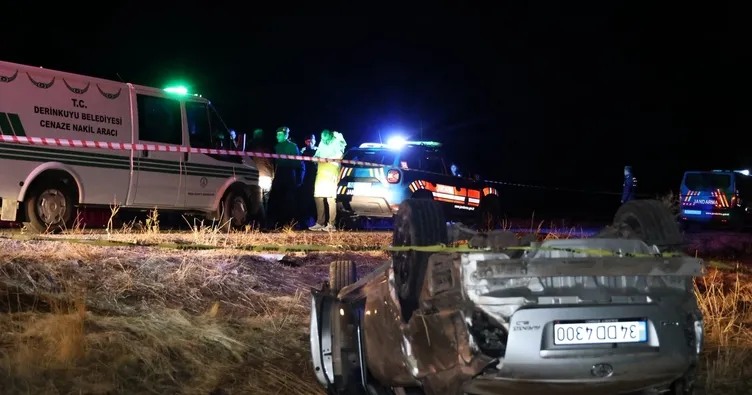 Nevşehir’de otomobil tarlaya uçtu! 2 ölü