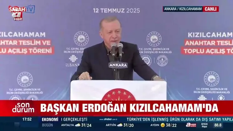 Başkan Erdoğan'dan Kızılcahamam Tolu Açılış Töreni'nde önemli açıklamalar