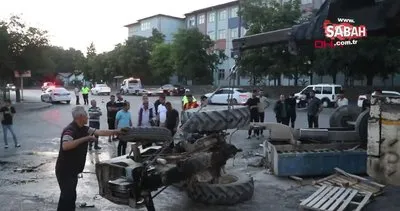 Gaziantep’te traktör ile servis minibüsü çarpıştı: 1 ölü, 1 yaralı | Video