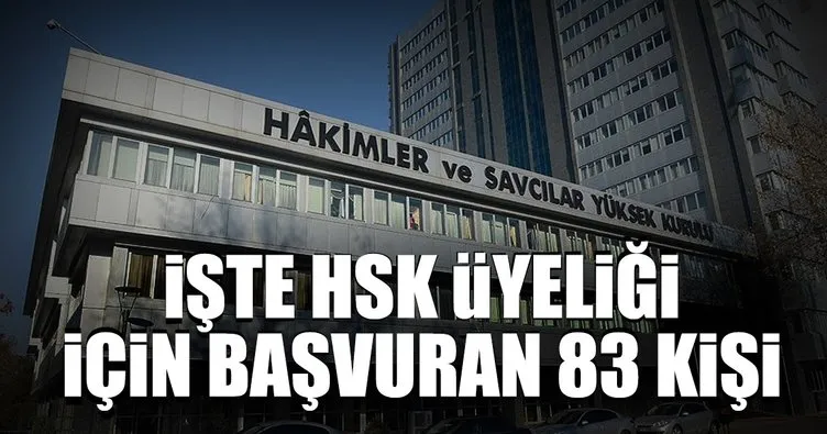 HSK üyeliği için Meclise 83 başvuru yapıldı