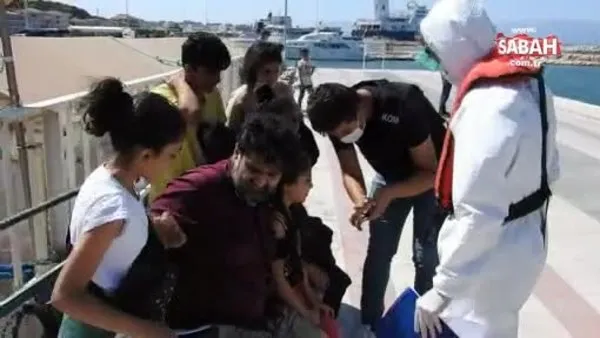 Ölümden kurtarılan 157 göçmen Çeşme’ye getirildi | Video