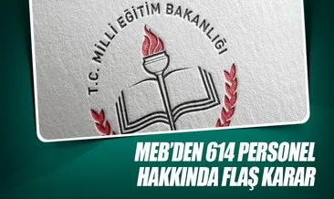 MEB, 614 personelin çalışma iznini iade etti