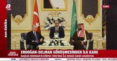 Başkan Erdoğan ve Prens Selman arasında önemli görüşme! Suudi Arabistan’da resmi törenle karşılandı: İşte o kareler... | Video