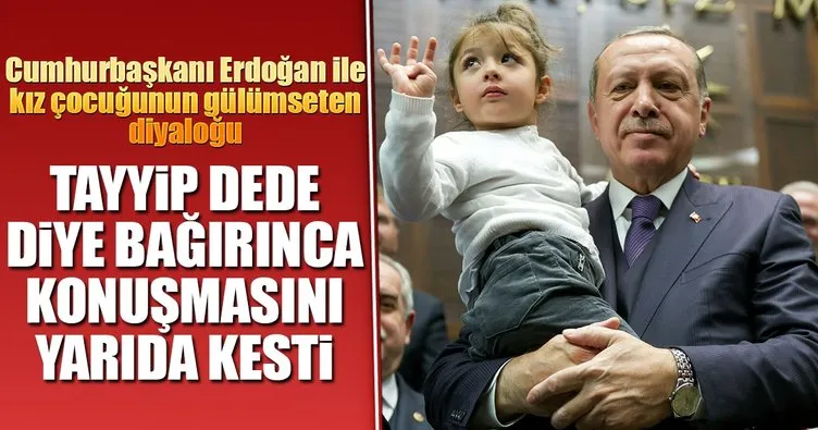 Cumhurbaşkanı Erdoğan ile kız çocuğunun gülümseten diyaloğu