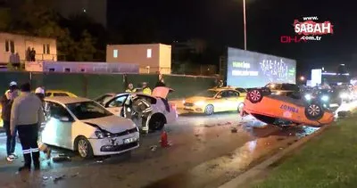 Beşiktaş’ta 7 araç zincirleme kazaya karıştı; kazaya neden olan sürücü kaçtı | Video