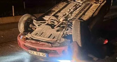 Direksiyon hakimiyetini kaybeden otomobil karşı şeride uçtu #erzurum