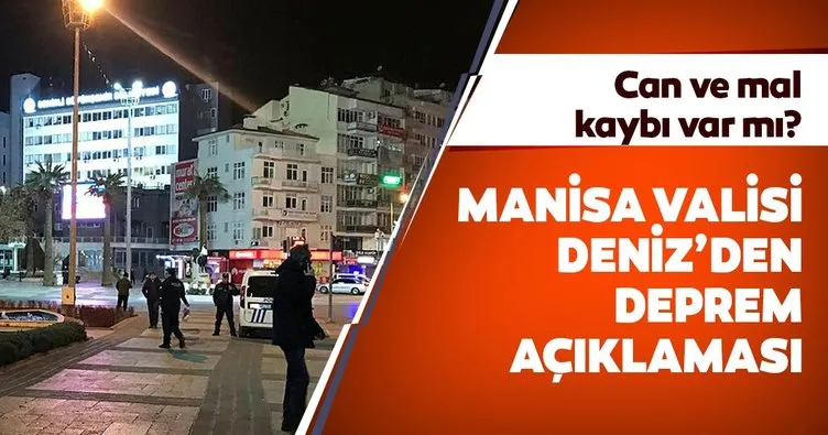 Manisa Valisi Ahmet Deniz: Birkaç evin yıkıldığı bilgisi var, yaralı yok