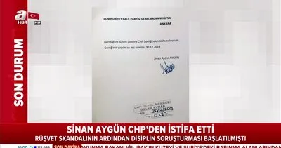 İşte Sinan Aygün’ün CHP’den istifa dilekçesi!