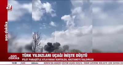 Son Dakika: Konya’da eğitim uçağı düştü: Pilot paraşütle atladı! | Video