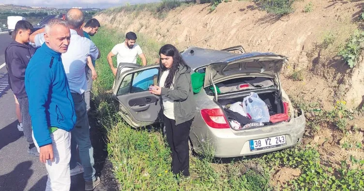 Sınava giderken kaza geçirdi