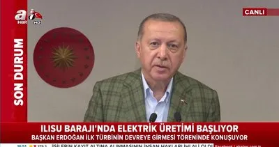 Cumhurbaşkanı Erdoğan’dan Ilısu Barajı Enerji Santrali 1. Tribün Devreye Alınma Töreni’nde önemli açıklamalar | Video