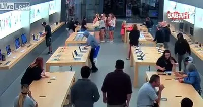 ABD’de Apple Store mağazasını soyan hırsızlar kamerada!