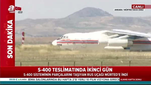 S-400 teslimatında 2. gün! Rus uçakları Mürted Hava Üssü'ne gelmeye devam ediyor