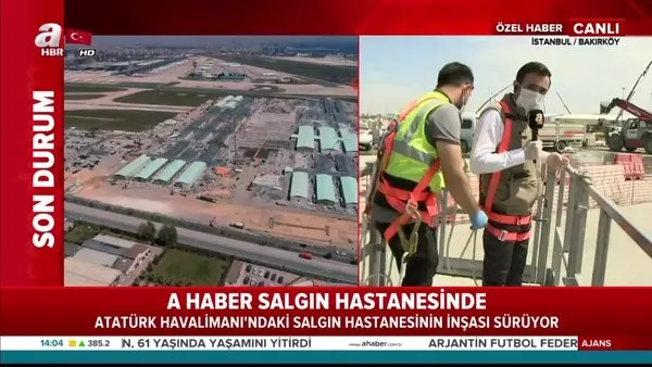 Son dakika. İstanbul'da yapımı süren salgın hastanesinin son durumu böyle görüntülendi | Video