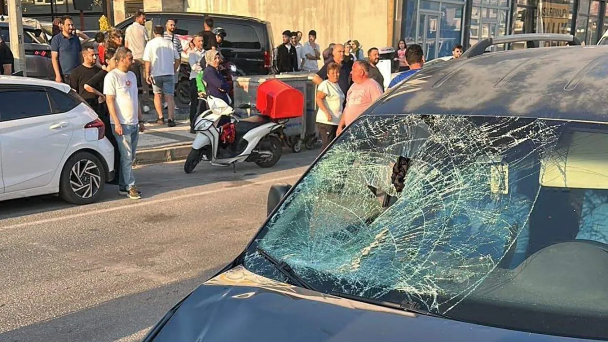 Tekirdağ'da meydana gelen trafik kazası sonrası olay yeri.